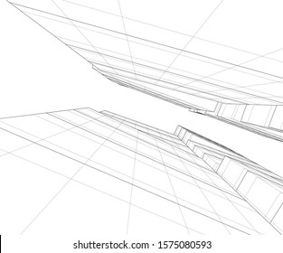 Modern architecture building. Design background