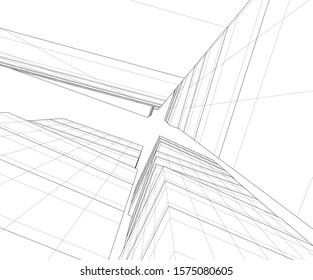 Modern architecture building. Design background