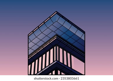 Modern architecture building design. New shape building icon. Real estate property building vector logo design.