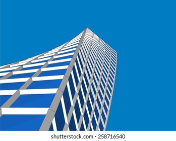 Modern architecture building. Skyscraper construction