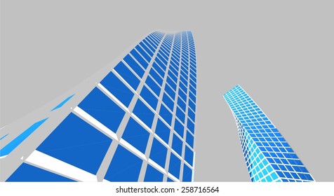 Modern architecture building. Skyscraper construction