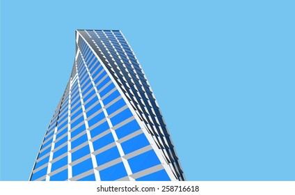 Modern architecture building. Skyscraper construction
