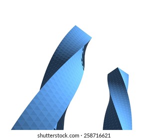 Modern architecture building. Skyscraper construction