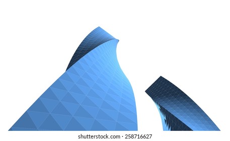 Modern architecture building. Skyscraper construction