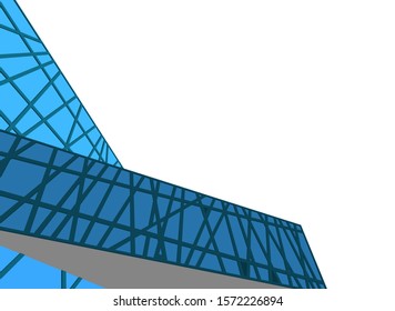 modern architecture building vector 3d illustration 