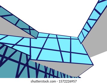 modern architecture building vector 3d illustration 