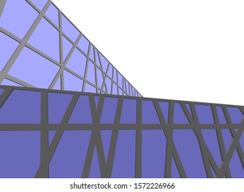 modern architecture building vector 3d illustration 
