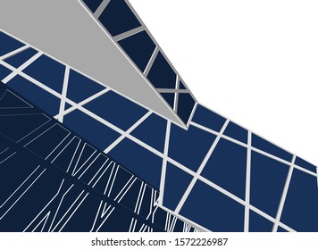 modern architecture building vector 3d illustration 