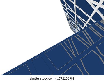 modern architecture building vector 3d illustration 