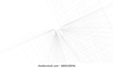 modern architecture building vector 3d illustration 