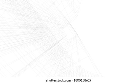 modern architecture building vector 3d illustration 