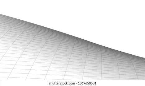 Modern architecture building vector 3d illustration