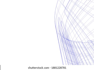 Modern architecture building vector 3d illustration