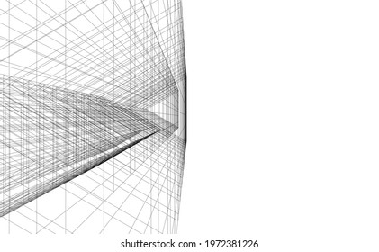 modern architecture building vector 3d illustration