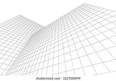 Modern architecture building vector 3d illustration