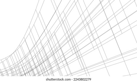 Modern architecture building vector 3d illustration