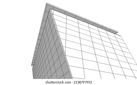 Modern architecture building vector illustration