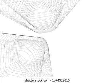 Modern architecture buildings 3d illustration