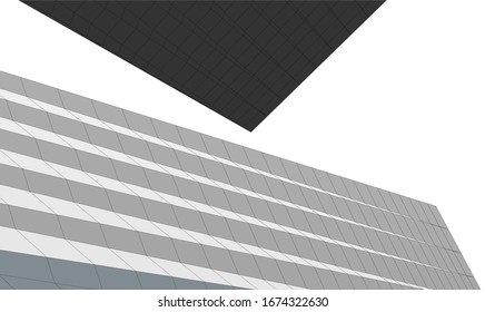 Modern architecture buildings 3d illustration