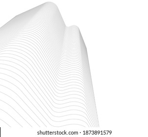 Modern architecture buildings 3d illustration
