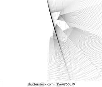 modern architecture buildings abstract 3d 