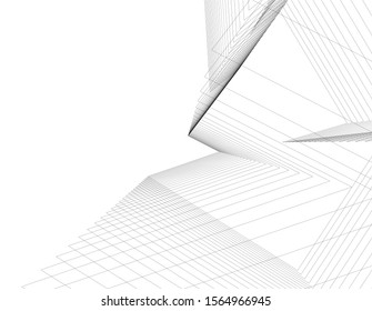 modern architecture buildings abstract 3d 