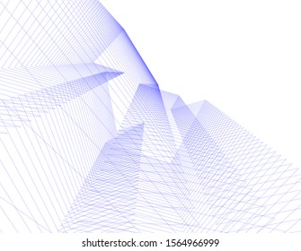 modern architecture buildings abstract 3d 