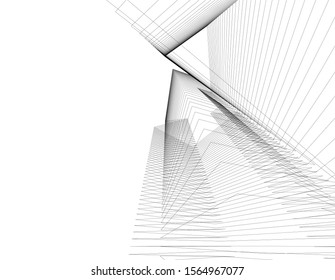 modern architecture buildings abstract 3d 