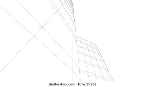 Edificios de arquitectura moderna ilustración vectorial 3d