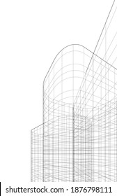 Edificios de arquitectura moderna ilustración vectorial 3d