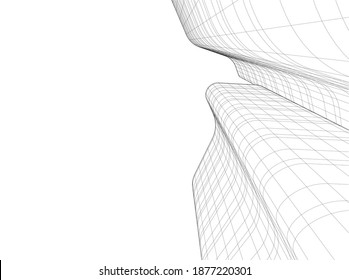 Edificios de arquitectura moderna ilustración vectorial 3d