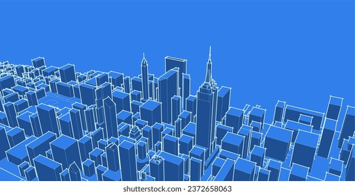  modern architecture city 3d illustration