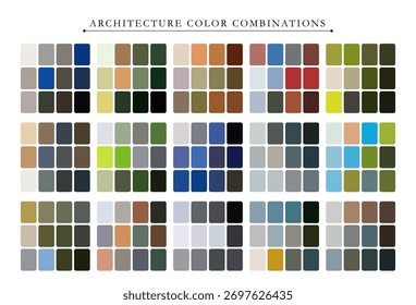 Modern architecture color palette with harmonious tones for design, interiors, and urban projects. Perfect for architects, planners, digital creatives, and stylish visual presentations.