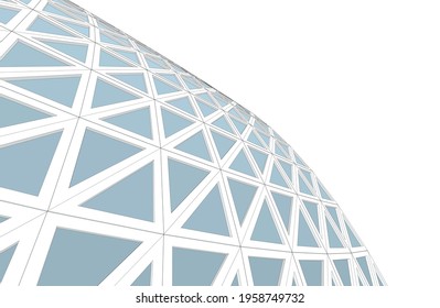 modern architecture concept 3d drawing