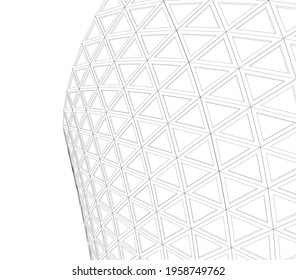 modern architecture concept 3d drawing