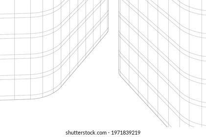 modern architecture concept vector 3d illustration