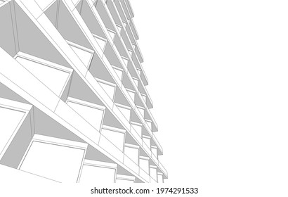 Modern architecture concept vector illustration