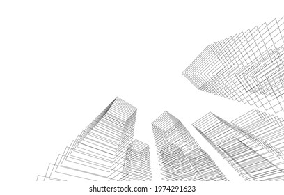 Modern architecture concept vector illustration