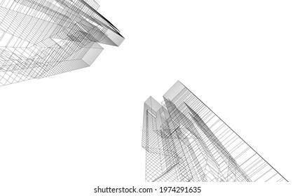 Modern architecture concept vector illustration