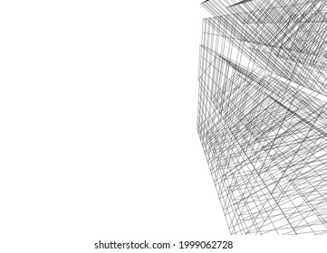 Modern architecture concept vector illustration