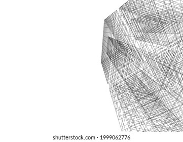 Ilustración vectorial de concepto de arquitectura moderna