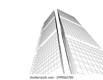 Ilustración vectorial de concepto de arquitectura moderna