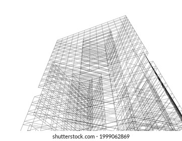Modern architecture concept vector illustration