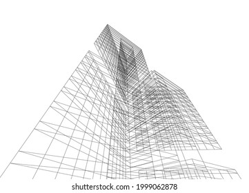 Modernes Architekturkonzept, Vektorgrafik