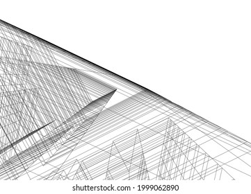 Ilustración vectorial de concepto de arquitectura moderna