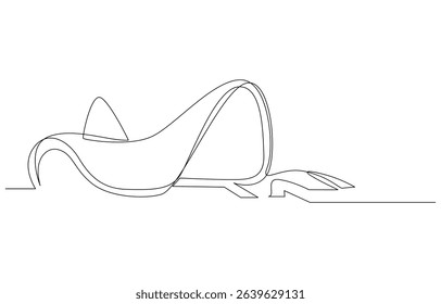Modern Architecture continuous line drawing