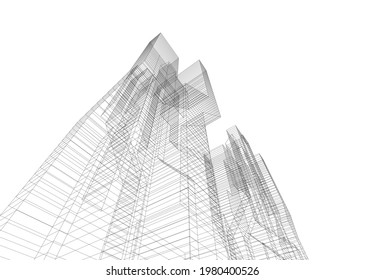 Modernes Architekturdesign, digitaler Hintergrund