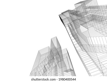 Modern architecture design digital background