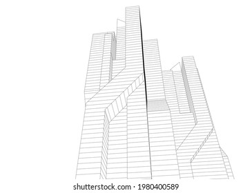 Modern architecture design digital background