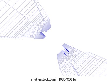 Modernes Architekturdesign, digitaler Hintergrund
